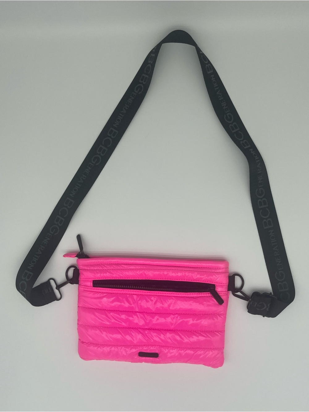BCBG Pink Quilted Crossbody Bag